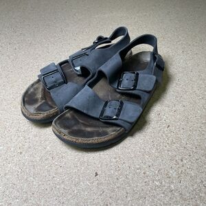 Birkenstock Betula Milano Sandals Size 38 (US-7) Gray Leather